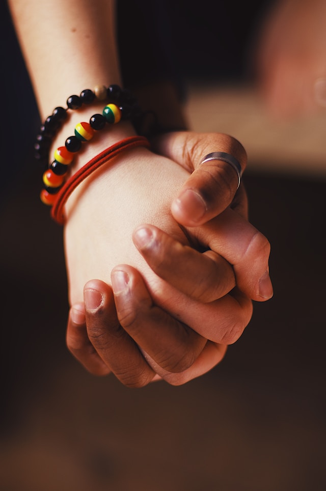 Holding hands