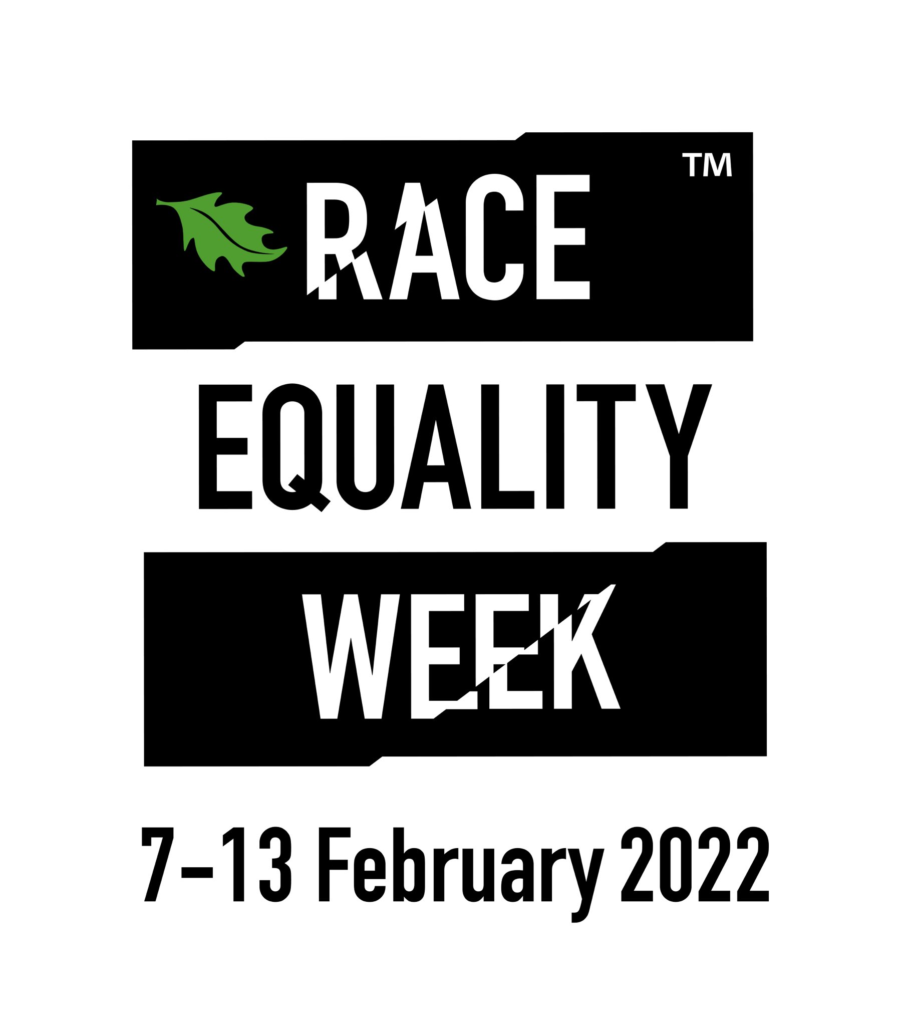 Black and White banner saying 'Race equality Week'